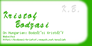 kristof bodzasi business card